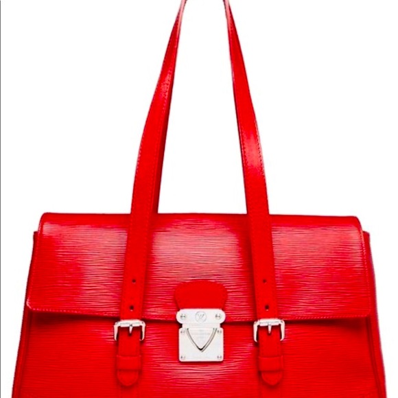 LV Red Shoulder Bag 100 % Authentic